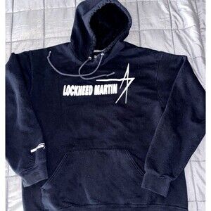 Lockheed Martin Military Aircraft Men's Hoodie Black Size Large